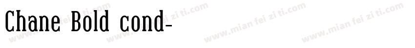 Chane Bold cond字体转换